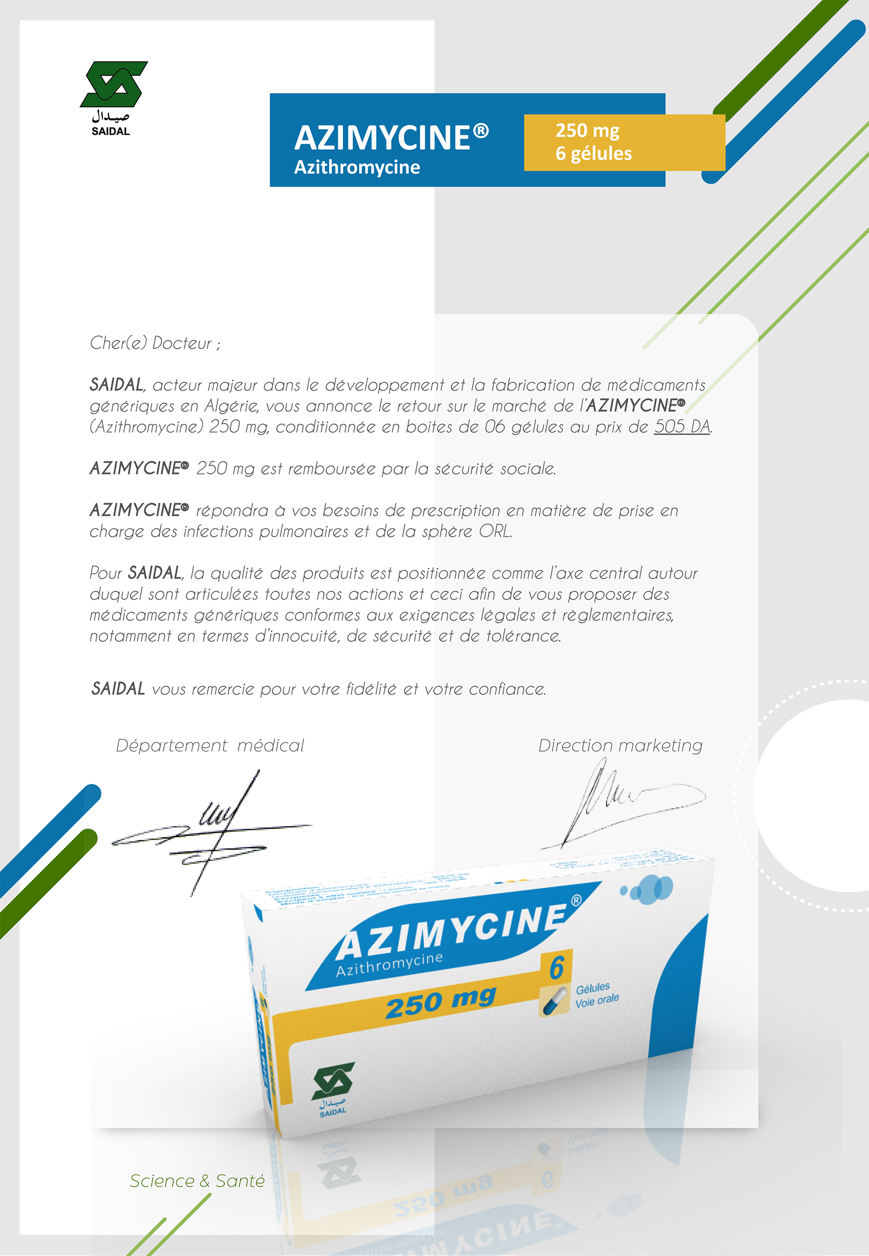 AZIMYCINE Azithromycine 250mg